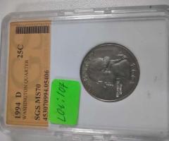 На вашето внимание предлагаме колекция от 8 монети SGS MS70 - 7