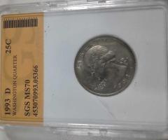 На вашето внимание предлагаме колекция от 8 монети SGS MS70 - 8