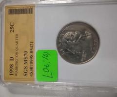 На вашето внимание предлагаме колекция от 8 монети SGS MS70 - 9