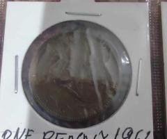 На Вашето внимание предлагам колекция от МОНЕТИ - GREAT BRITAIN ONE PENNY - 3
