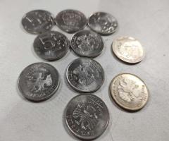 На Вашето внимание лот от 10 монети с номинал от 5 рубли - 2