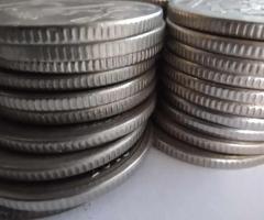 Лот от над 100бр. монети с номинал от 1 рубла