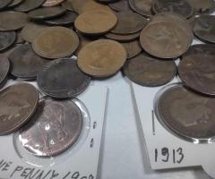 На Вашето внимание голям лот монети от едно пени - 4