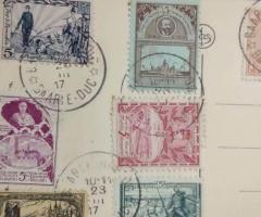 Военна картичка с марки от първата световна война - 5