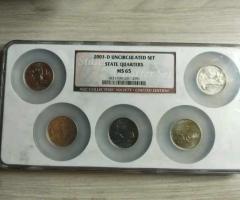 NGC Collectors Society State Quarters MS-65 5 монетна плоча