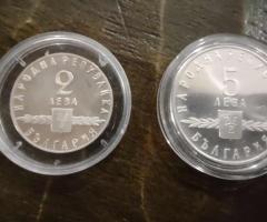 Лот от две монети от 2 лв и 5 лв Славянска писменост - 3