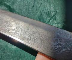 Реквизитна или тренировъчна сабя – гравирана - 8