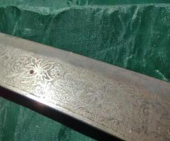 Реквизитна или тренировъчна сабя – гравирана - 9