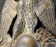 Много стара шапка от естествена кожа и метална кокарда - 7