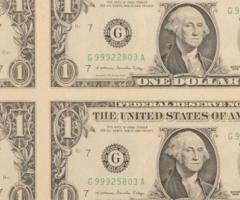 Неразрязан лист банкноти -32 x $1 1988 САЩ