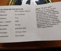 Два броя монети -  Евро гигант „10 години евро“ - 5
