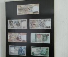 Пано с банкноти и монети от Португалия - 6