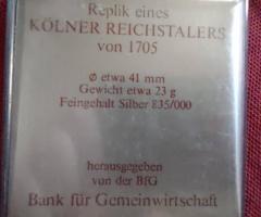 Сребърна реплика на модел от 1705г.28гр.41мм. сребро 835/1000 - 2