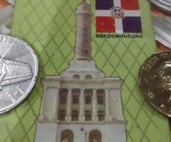 Плакет- пано  от монети и седеф от Република Доменикана - 6
