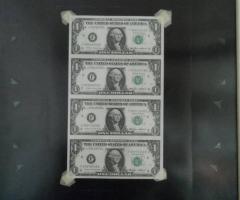 Уникално пано от 4бр. банкноти 1 долара