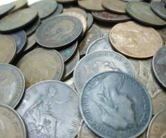 155бр. монети от 1 Пени.