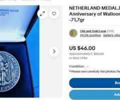 Бронзов религиозен медал-плакет 50 mm 72 g - 5