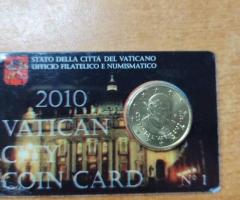 Монета с лика на Папа Беноа XVI