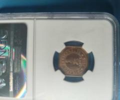 Крал Джордж V,½ Cent 1932 - NGC MS65BN (2056933-114)